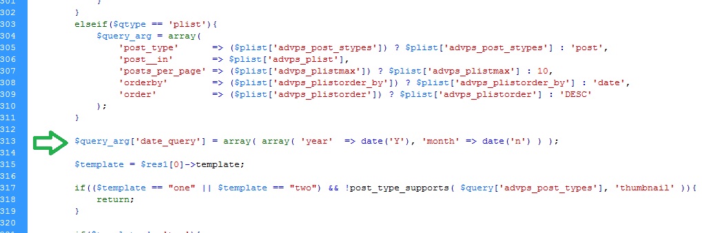 Advanced post slider date query